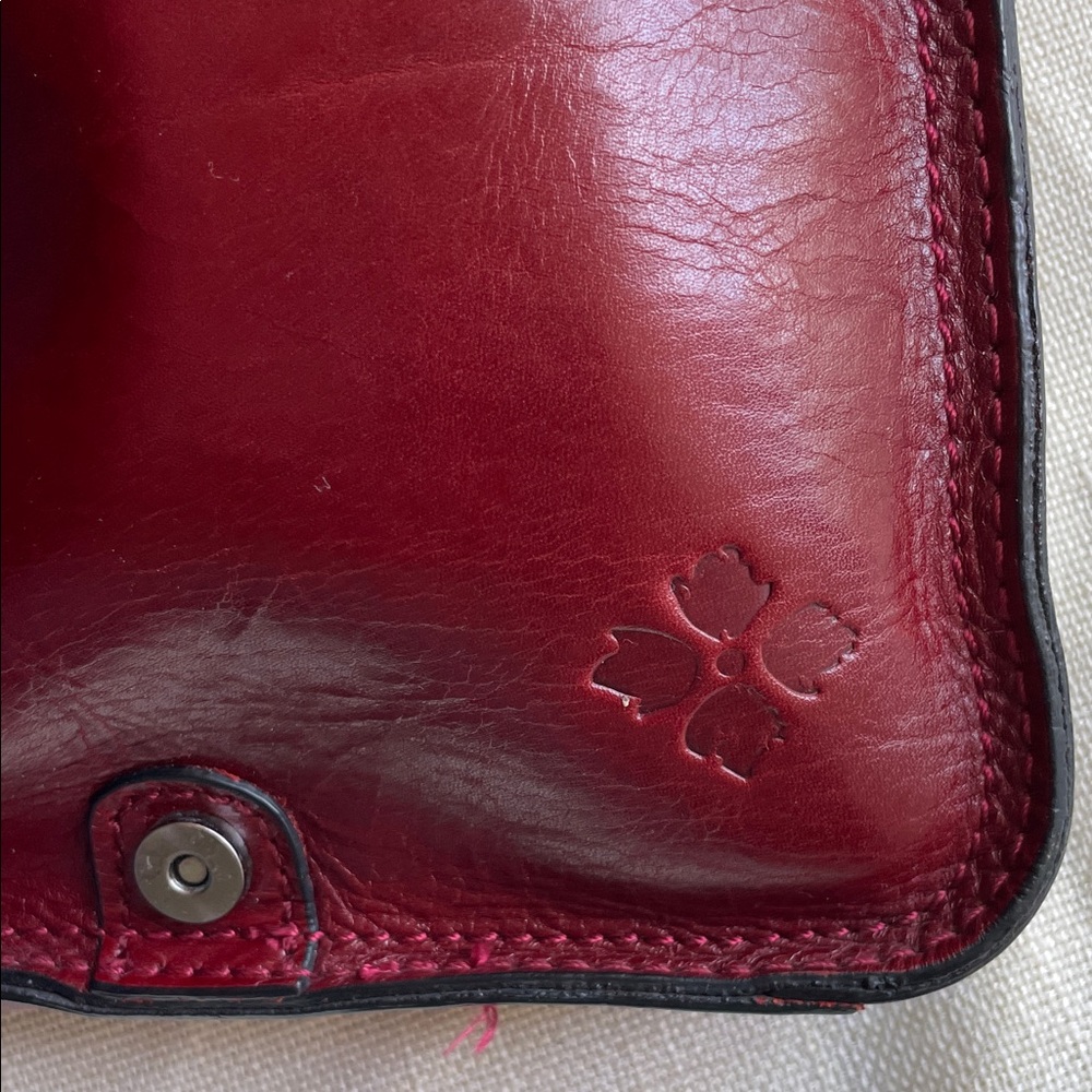 Patricia Nash Red Leather Crossbody Bag with Coin Accents - Picture 6 of 13